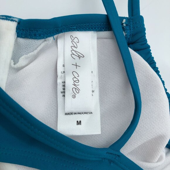 Salt + Cove Teal Underwire Bikini Swim Top Adjustable Straps Size M - Picture 4 of 6